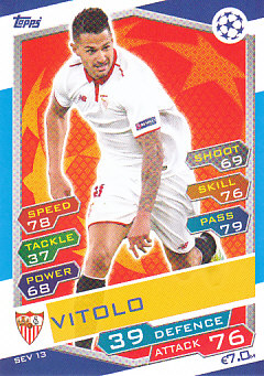 Vitolo Sevilla FC 2016/17 Topps Match Attax CL #SEV13